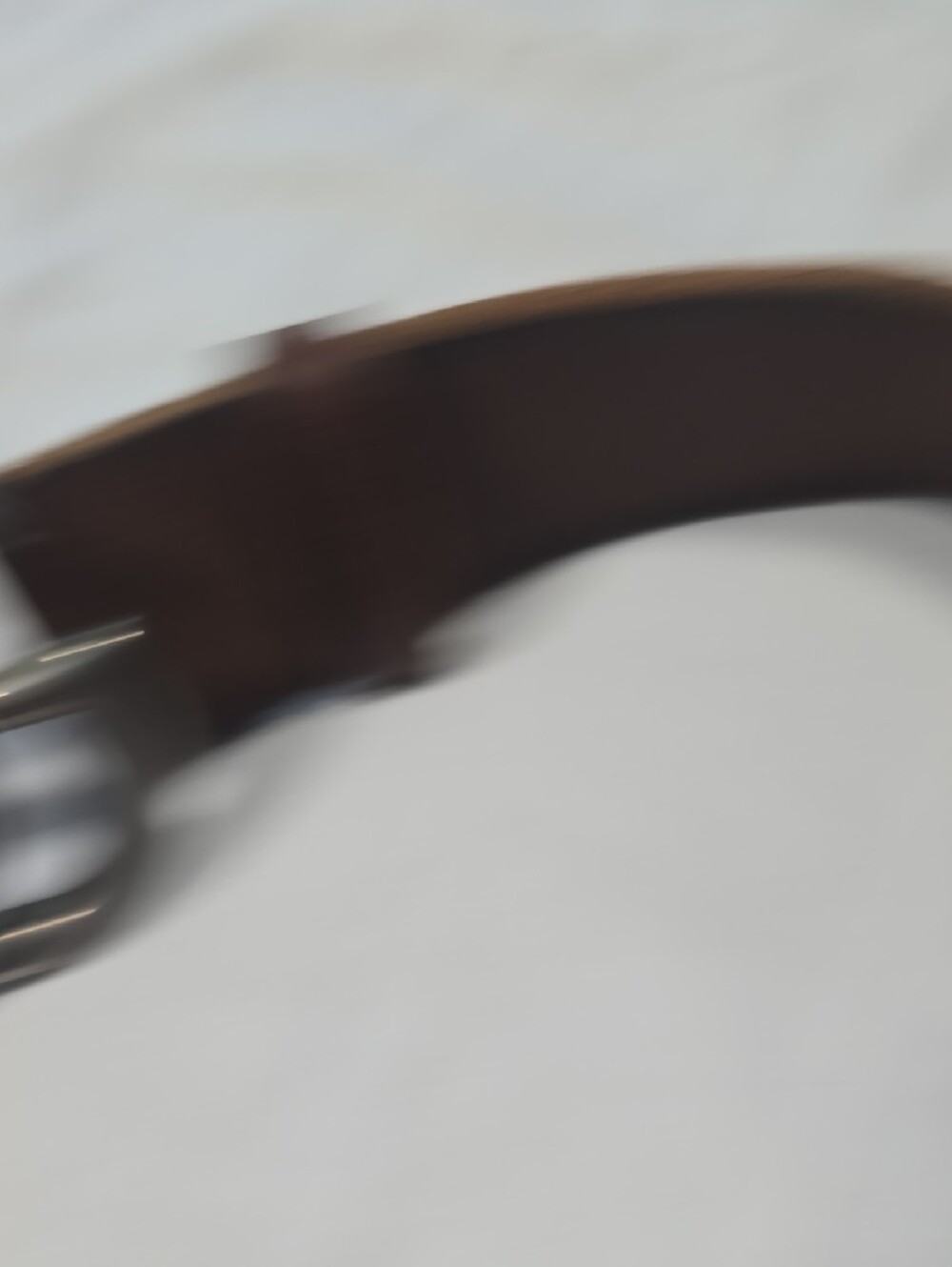 Gucci Brown Leather Belt with Gunmetal Double G Buckle - Picture 6 of 6